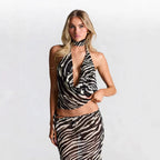 The Static Stripe Plunge Maxi